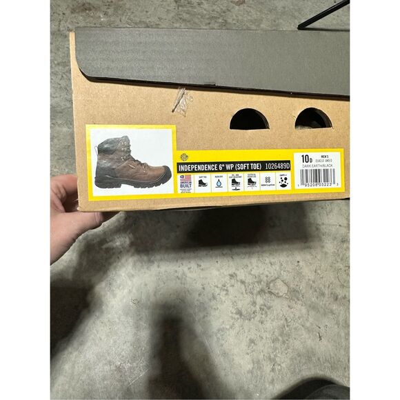 KEEN Independence 6" Waterproof Work Boots Dark Earth Black Men's 10 - Picture 3 of 7